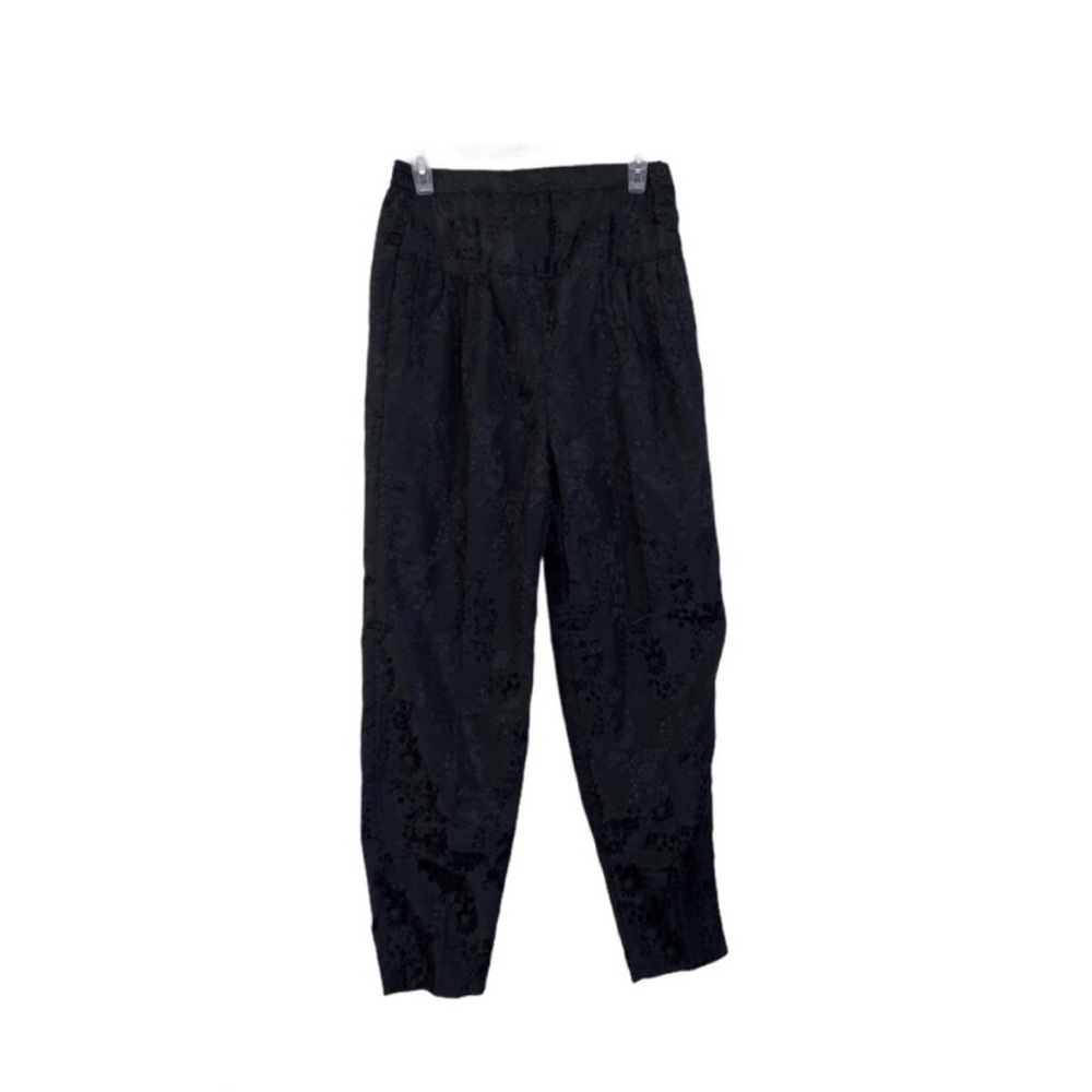 A’Milano Black Patterned High Waisted Pants